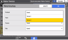 İşletim paneli ekran görseli