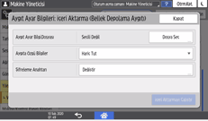 İşletim paneli ekran görseli