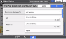 İşletim paneli ekran görseli