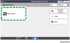 İşletim paneli ekran görseli