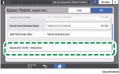 İşletim paneli ekran görseli