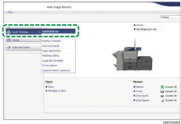 Ağ tarayıcısı ekranı resmi