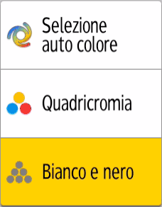 Illustrazione della schermata sul pannello operativo