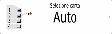Illustrazione della schermata sul pannello operativo