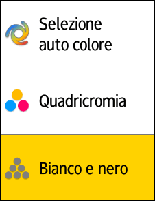 Illustrazione della schermata sul pannello operativo