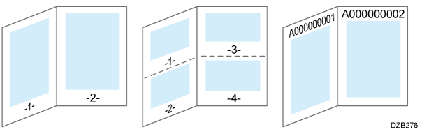 Illustrazione numerazione pagina e testo timbrato
