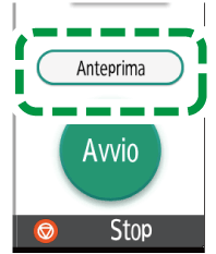 Illustrazione della schermata sul pannello operativo