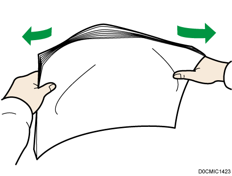 Illustrazione di come smazzare i fogli di carta