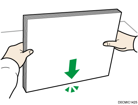 Illustrazione di come smazzare i fogli di carta