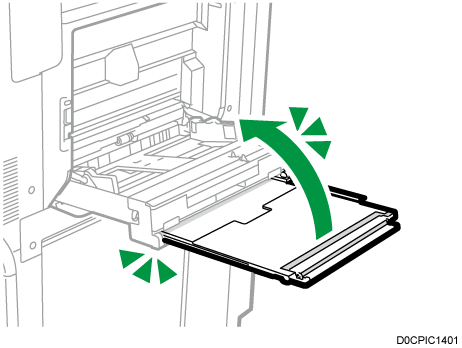 Illustrazione vassoio bypass multiplo fogli banner