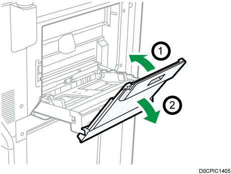Illustrazione vassoio bypass multiplo fogli banner