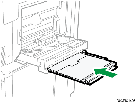 Illustrazione vassoio bypass multiplo fogli banner