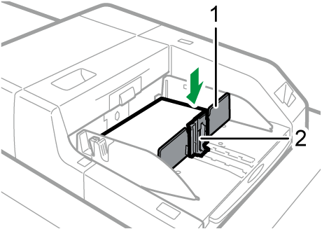 Illustrazione numerata del vassoio bypass multiplo (vassoio A)