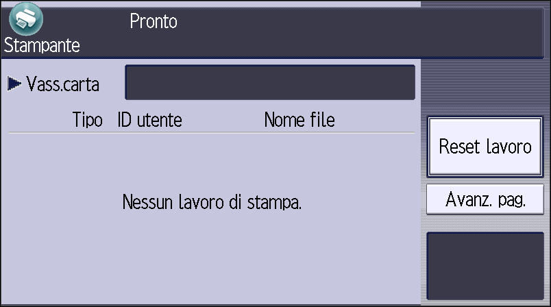 Illustrazione numerata schermata pannello di controllo con didascalie numerate