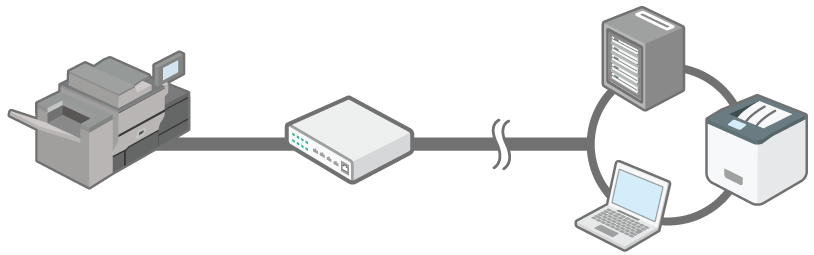 Illustrazioni di una rete LAN