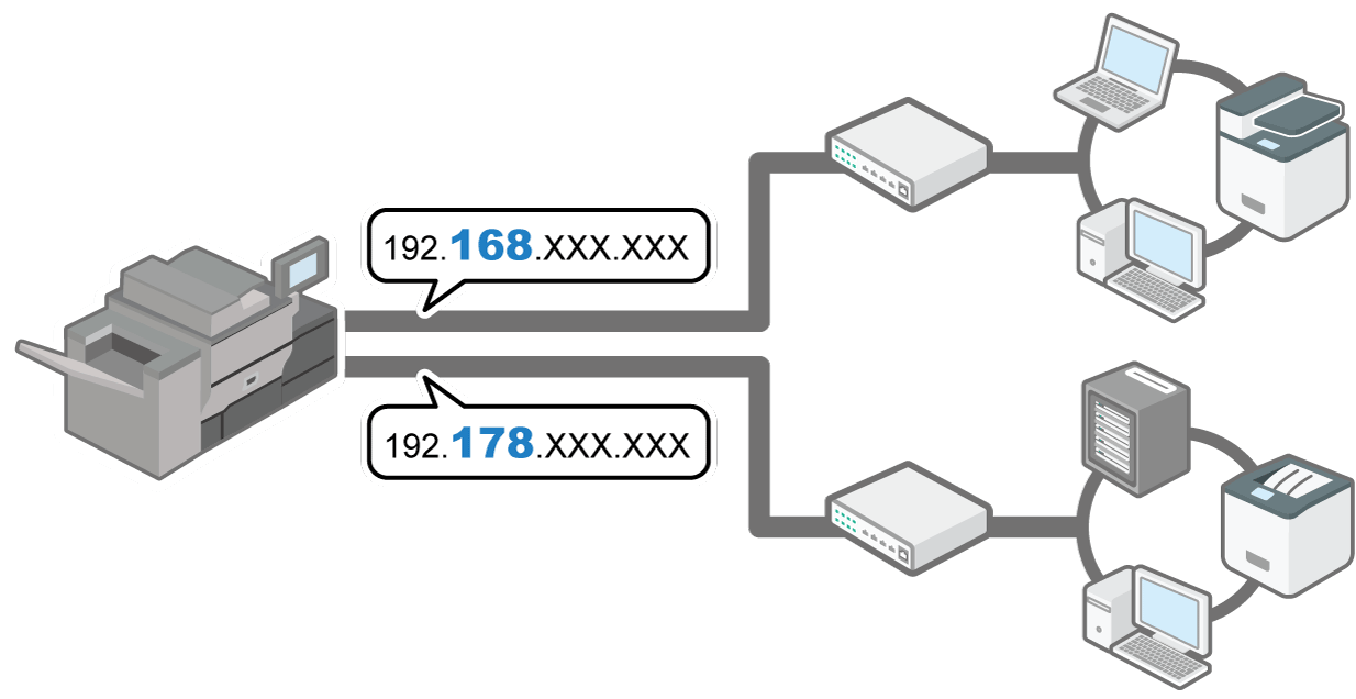 Illustrazione unit&agrave; server di stampa USB