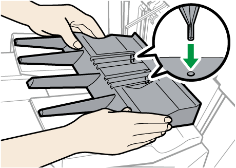 Illustrazione vassoio di supporto banner