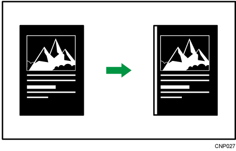 Illustrazione di pagina con 3 margini al vivo