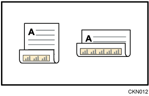 Illustrazione dell'orientamento dell'originale e della copia.