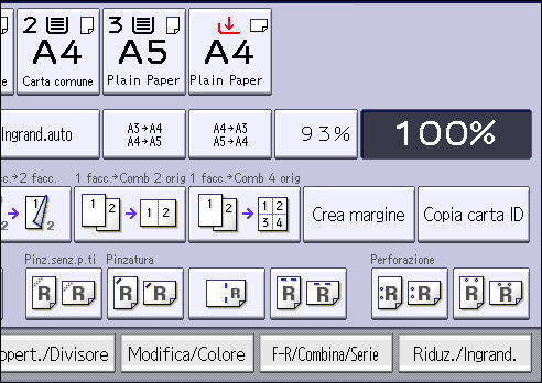 Illustrazione della schermata sul pannello operativo