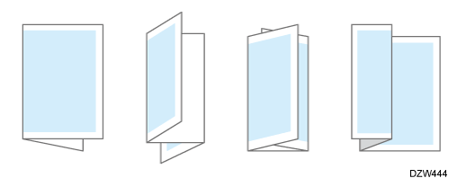 Illustrazione della piegatura di fogli stampati