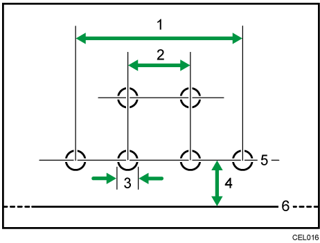 Illustrazione numerata della carta preforata