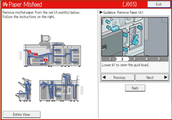 Operation panel screen illustration