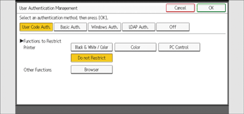 Operation panel screen illustration