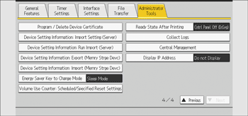 Operation panel screen illustration