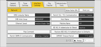 Operation panel screen illustration