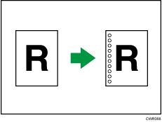 Illustration of punching copies for ring binding