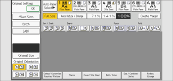 Operation panel screen illustration