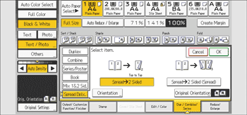 Operation panel screen illustration