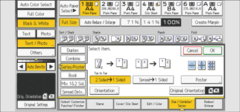 Operation panel screen illustration