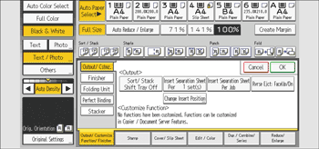 Operation panel screen illustration