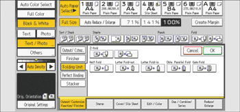 Operation panel screen illustration