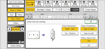 Operation panel screen illustration