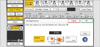 Operation panel screen illustration