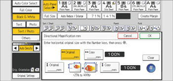 :Operation panel screen illustration