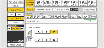 Operation panel screen illustration