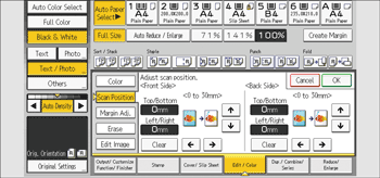 Operation panel screen illustration