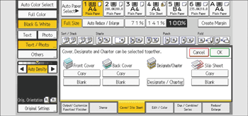 Operation panel screen illustration