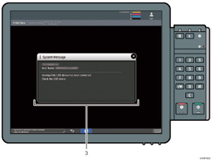 Control panel illustration numbered callout illustration