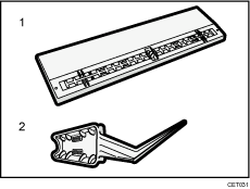 Illustrazione del supporto anelli e del dispositivo di apertura anelli