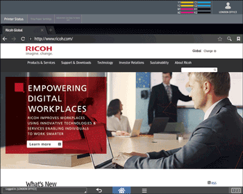 Operation panel screen illustration