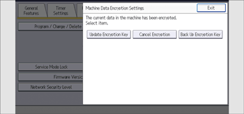 Operation panel screen illustration