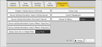 Operation panel screen illustration