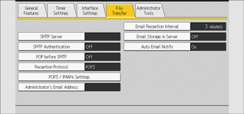 Operation panel screen illustration