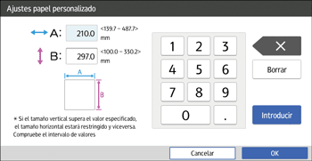 Ilustración de la pantalla del panel de mandos
