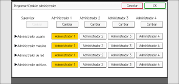 Ilustración de la pantalla del panel de mandos